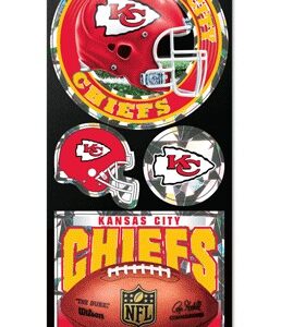 Kansas City Chiefs Decal 4x11 Die Cut Prismatic Style