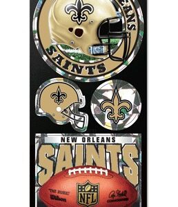 New Orleans Saints Decal 4x11 Die Cut Prismatic Style