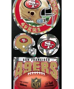 San Francisco 49ers Decal 4x11 Die Cut Prismatic Style