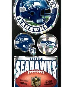 Seattle Seahawks Decal 4x11 Die Cut Prismatic Style