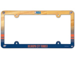 Oklahoma City Thunder License Plate Frame Plastic Full Color Style