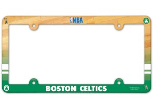 Boston Celtics License Plate Frame Plastic Full Color Style