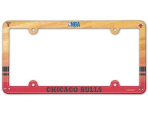 Chicago Bulls License Plate Frame Plastic Full Color Style