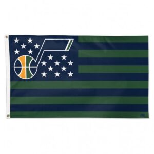 Utah Jazz Flag 3x5 Deluxe Style Stars and Stripes Design