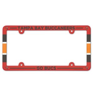 Tampa Bay Buccaneers License Plate Frame Plastic Full Color Style