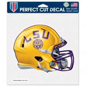 LSU Tigers Decal 8x8 Perfect Cut Color Helmet Design