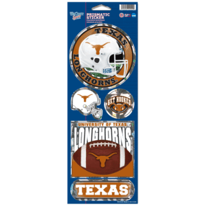 Texas Longhorns Decal 4x11 Die Cut Prismatic Style
