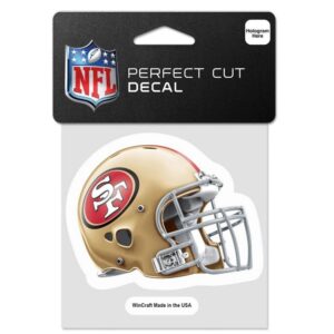 San Francisco 49ers Decal 4x4 Perfect Cut Color Helmet Design