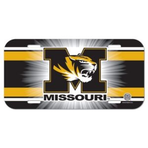Missouri Tigers License Plate Plastic