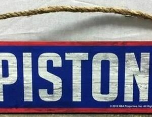 Detroit Pistons Sign 4x17 Wood Avenue Design
