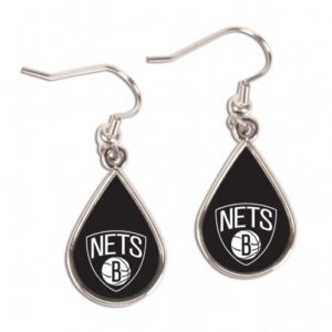 Brooklyn Nets Earrings Tear Drop Style