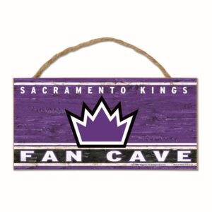 Sacramento Kings Sign Wood 5x10 with Rope Fan Cave
