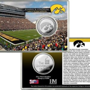 Iowa Hawkeyes Silver Coin Card - Stadium