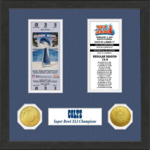 Indianapolis Colts Super Bowl Ticket Collection Plaque