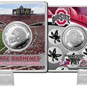 Ohio State Buckeyes 8-time National Champions Silver Coin Card