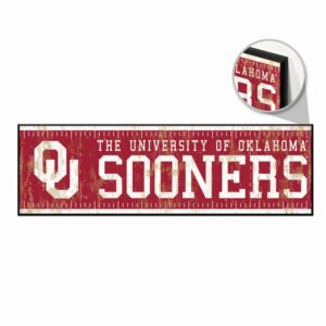 Oklahoma Sooners Sign 9x30 Wood Yard Marker