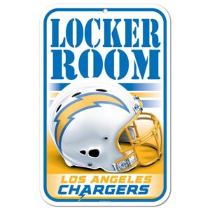 Los Angeles Chargers Sign 11x17 Plastic Locker Room Design