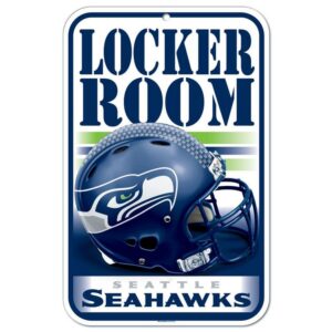 Seattle Seahawks Sign 11x17 Plastic Locker Room Design