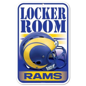 Los Angeles Rams Sign 11x17 Plastic Locker Room Design