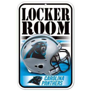 Carolina Panthers Sign 11x17 Plastic Locker Room Design
