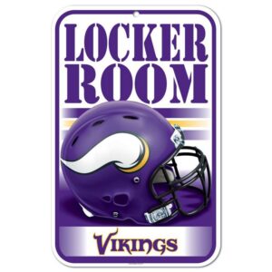 Minnesota Vikings Sign 11x17 Plastic Locker Room Design