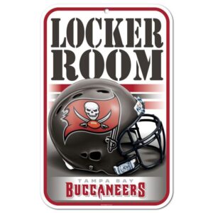 Tampa Bay Buccaneers Sign 11x17 Plastic Locker Room Design