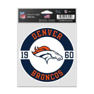 Denver Broncos Decal 3.75x5 Patch Fan