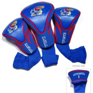 Kansas Jayhawks Golf Club Headcover Set 3 Piece Contour Style
