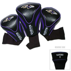Baltimore Ravens Golf Club 3 Piece Contour Headcover Set