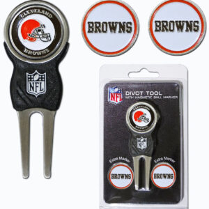 Cleveland Browns Golf Divot Tool with 3 Markers