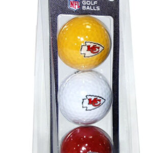 Kansas City Chiefs 3 Pack of Golf Balls