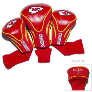 Kansas City Chiefs Golf Club 3 Piece Contour Headcover Set