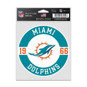 Miami Dolphins Decal 3.75x5 Patch Fan