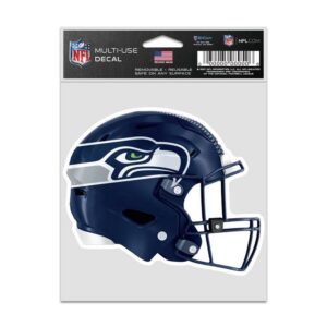 Seattle Seahawks Decal 3.75x5 Helmet Fan