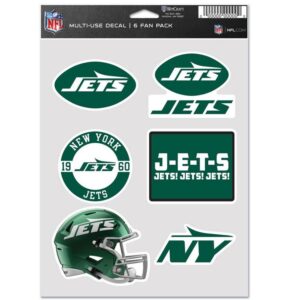 New York Jets Decal Multi Use Fan 6 Pack