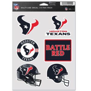 Houston Texans Decal Multi Use Fan 6 Pack