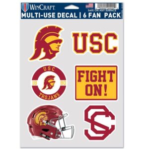 USC Trojans Decal Multi Use Fan 6 Pack