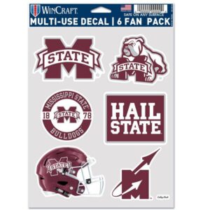 Mississippi State Bulldogs Decal Multi Use Fan 6 Pack