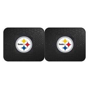 Pittsburgh Steelers Car Mat Heavy Duty Vinyl Rear Seat 2 Pack