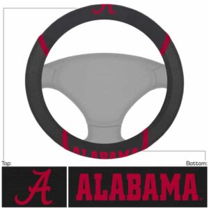 Alabama Crimson Tide Steering Wheel Cover Mesh/Stitched