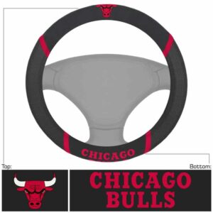 Chicago Bulls Steering Wheel Cover Mesh/Stitched