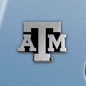 Texas A&M Aggies Auto Emblem Premium Metal Chrome