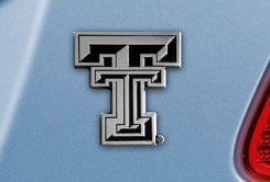 Texas Tech Red Raiders Auto Emblem Premium Metal Chrome