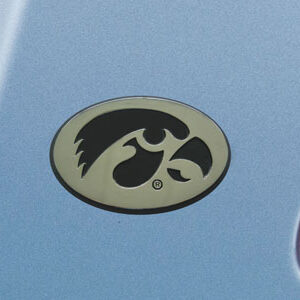 Iowa Hawkeyes Auto Emblem Premium Metal Chrome
