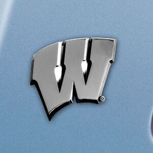 Wisconsin Badgers Auto Emblem Premium Metal Chrome