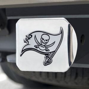 Tampa Bay Buccaneers Hitch Cover Chrome Emblem on Chrome