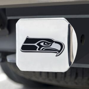 Seattle Seahawks Hitch Cover Chrome Emblem on Chrome