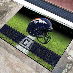 Denver Broncos Door Mat 18x30 Welcome Crumb Rubber