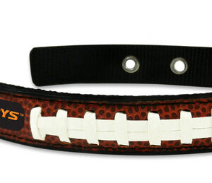 Oklahoma State Cowboys Pet Collar Classic Football Leather Size Small CO