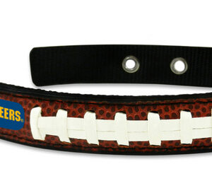 West Virginia Mountaineers Pet Collar Classic Football Leather Size Small CO